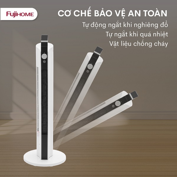 quạt sưởi gốm Ceramic để sàn Fujihome FH2000M
