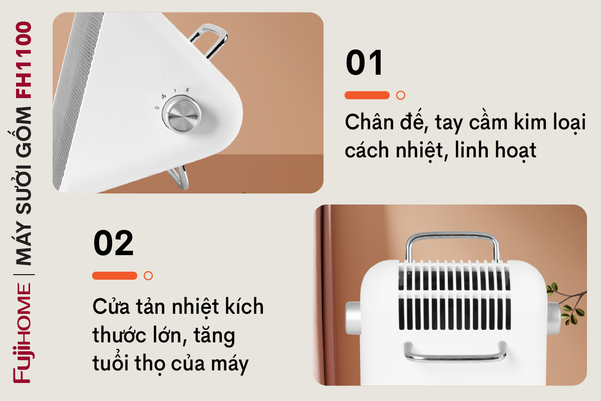 Quạt sưởi gốm Fujihome FH1100