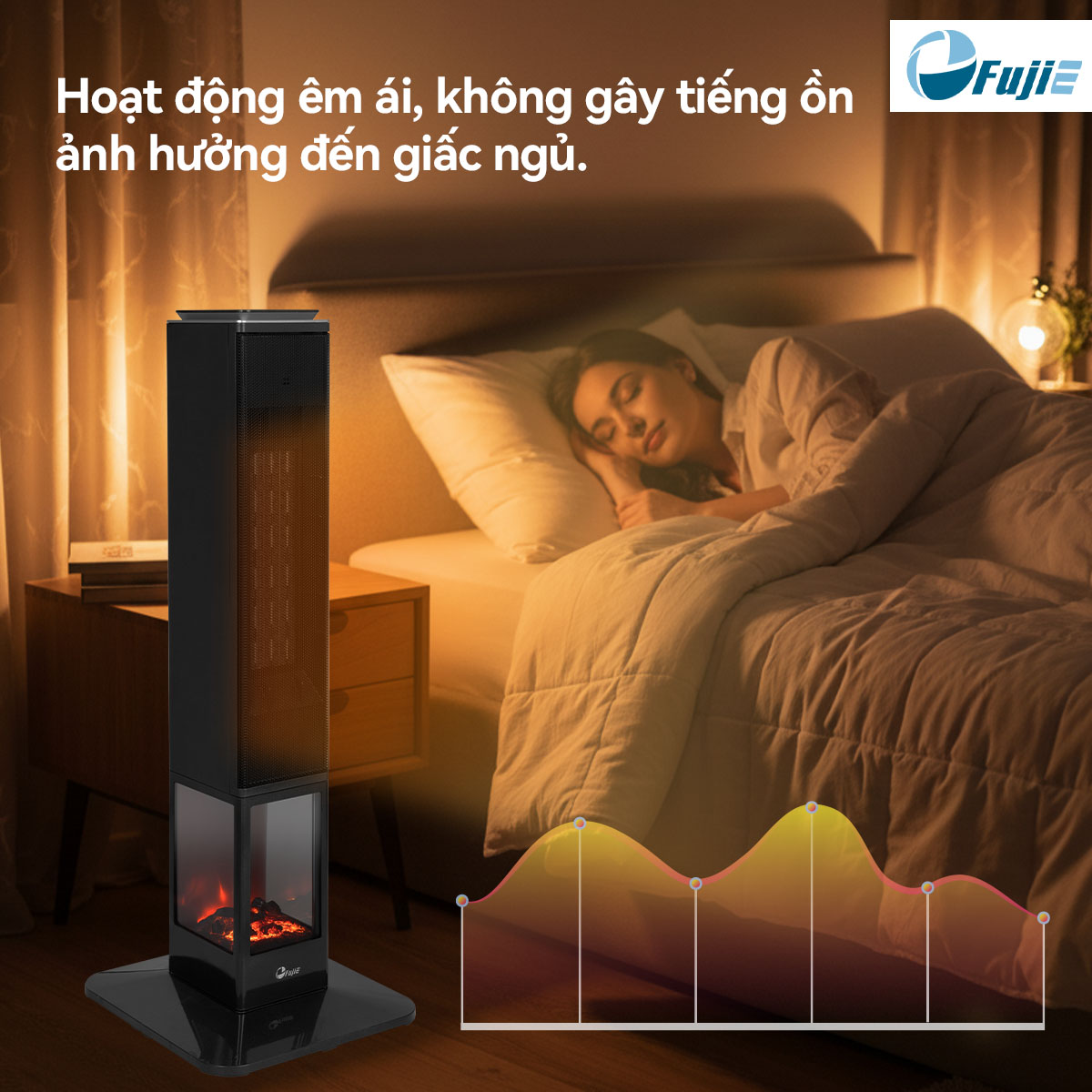 Đặc điểm nổi bật của máy sưởi gốm Fujie VH08