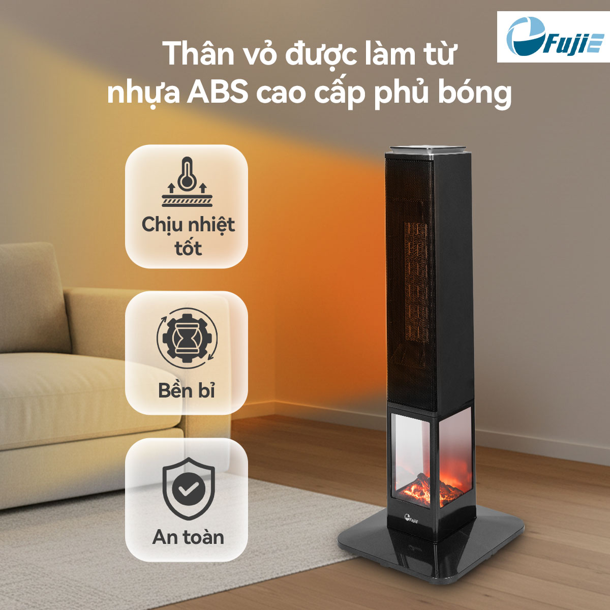 Đặc điểm nổi bật của máy sưởi gốm Fujie VH08