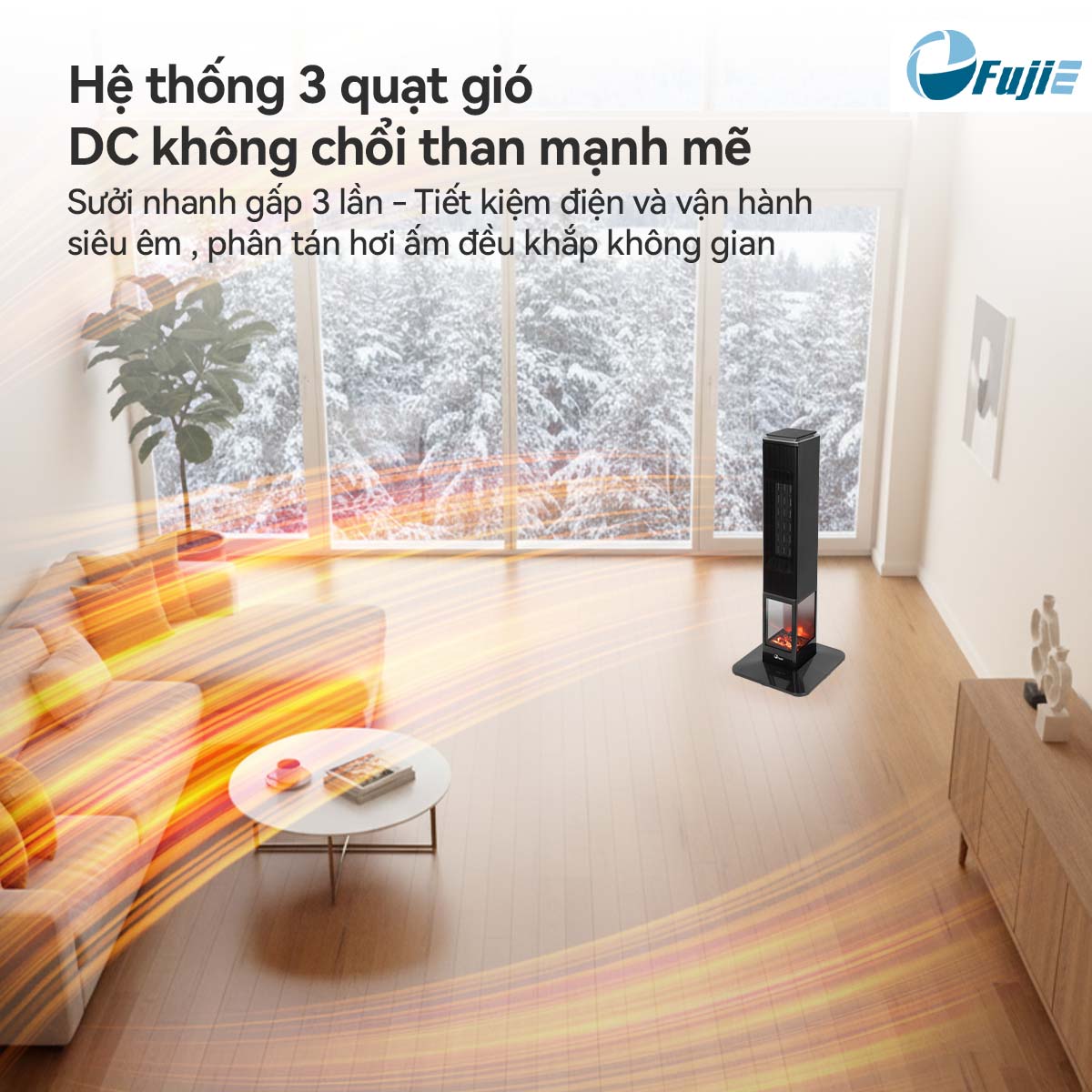 Đặc điểm nổi bật của máy sưởi gốm Fujie VH08