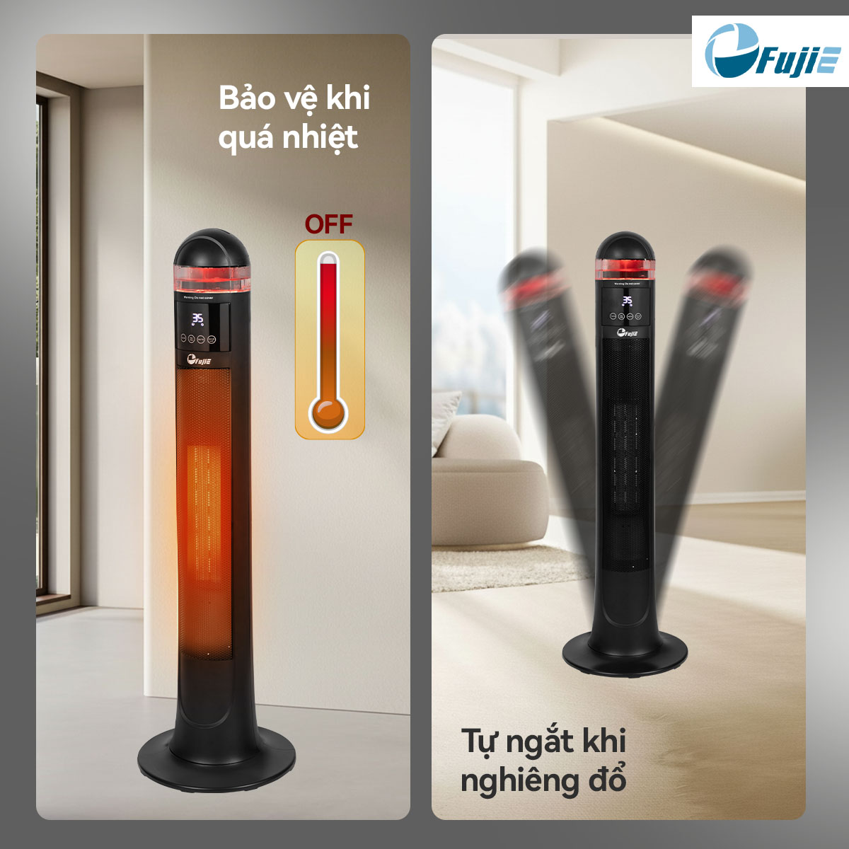 Đặc điểm nổi bật của máy sưởi gốm Fujie VH221