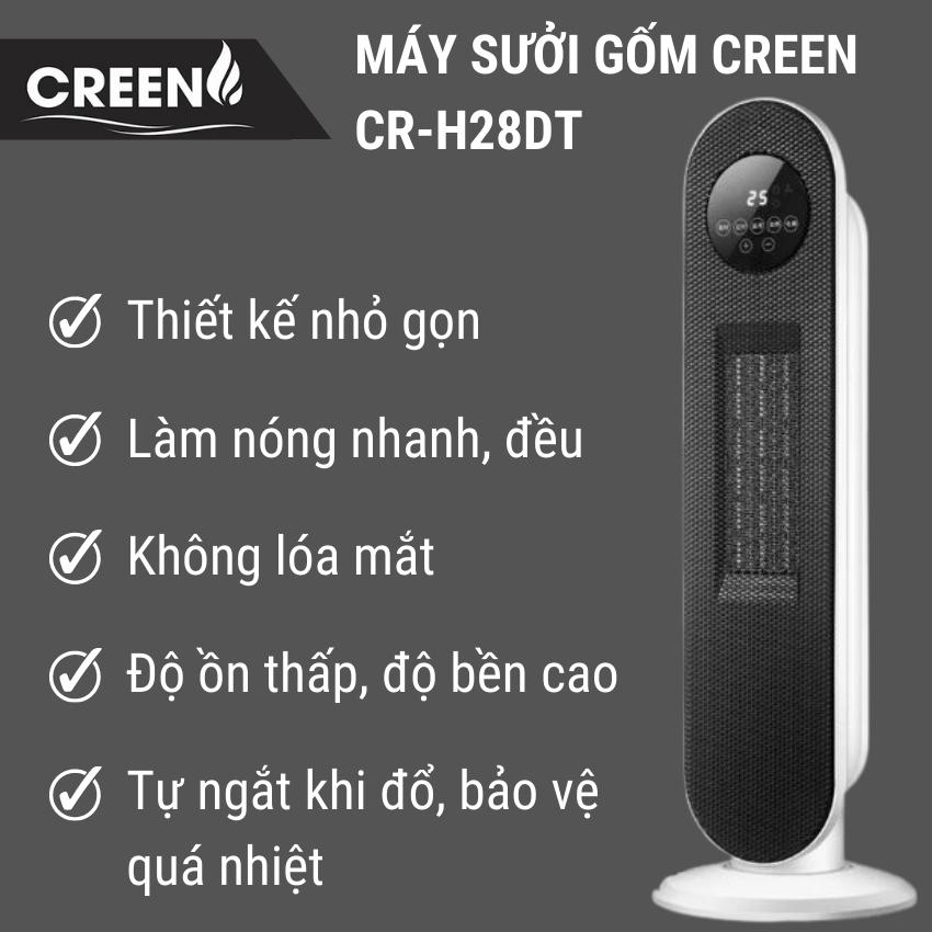 Đặc điểm nổi bật máy sưởi gốm cao cấp CREEN CR-28DT