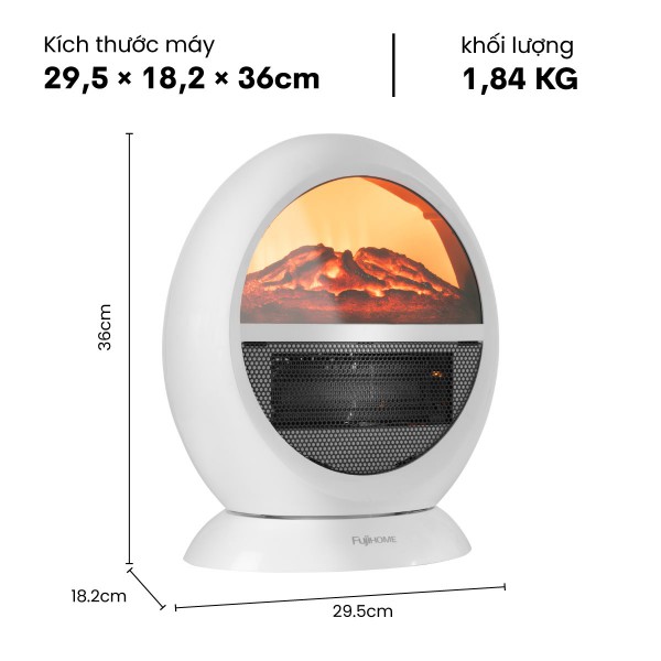 Đặc điểm nổi bật của quạt sưởi để bàn Fujihome FH09