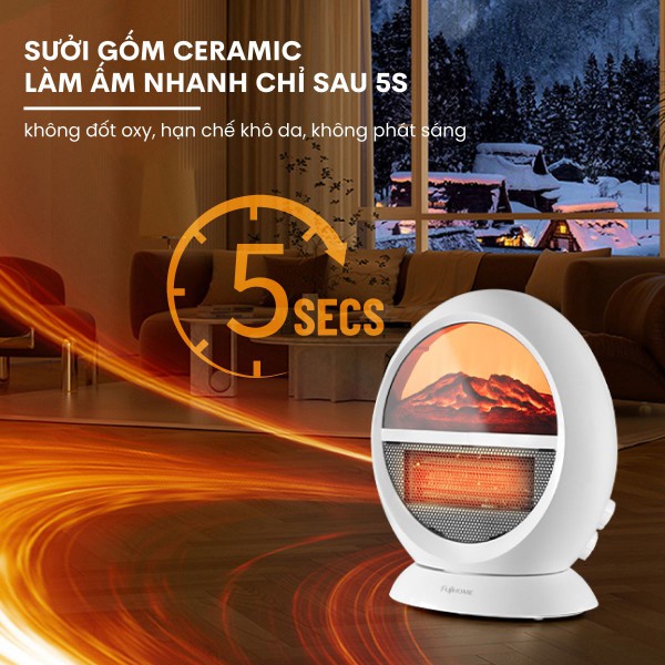 Đặc điểm nổi bật của quạt sưởi để bàn Fujihome FH09