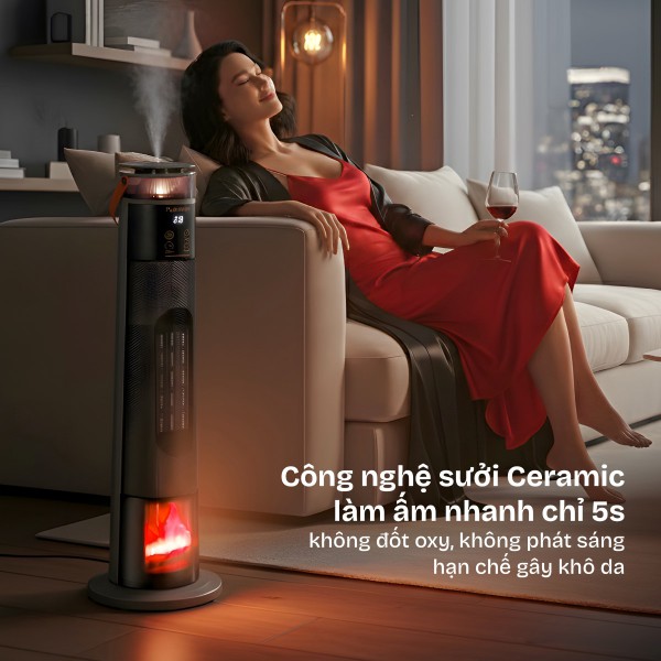 Đặc điểm nổi bật của quạt sưởi gốm điều khiển bằng giọng nói Fujihome FH3303