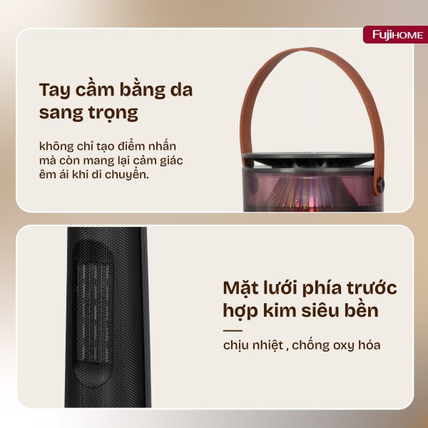 Đặc điểm nổi bật của quạt sưởi gốm điều khiển bằng giọng nói Fujihome FH3303
