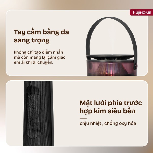 Đặc điểm nổi bật của quạt sưởi gốm điều khiển bằng giọng nói Fujihome FH3303B