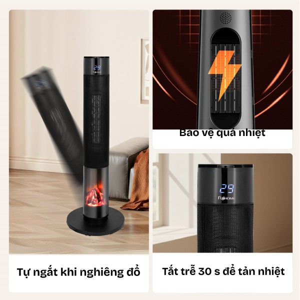 Đặc điểm nổi bật của quạt sưởi gốm Fujihome FH1950