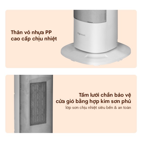 Đặc điểm nổi bật của quạt sưởi gốm Fujihome FH3100E