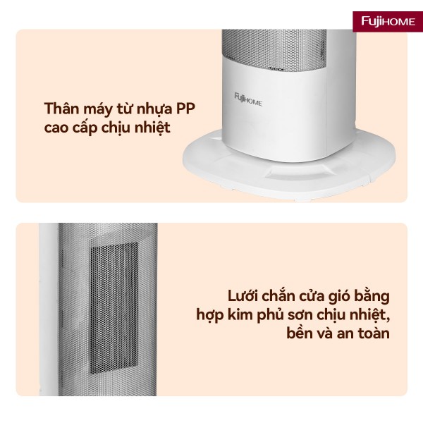 Đặc điểm nổi bật của quạt sưởi gốm Fujihome FH3100M