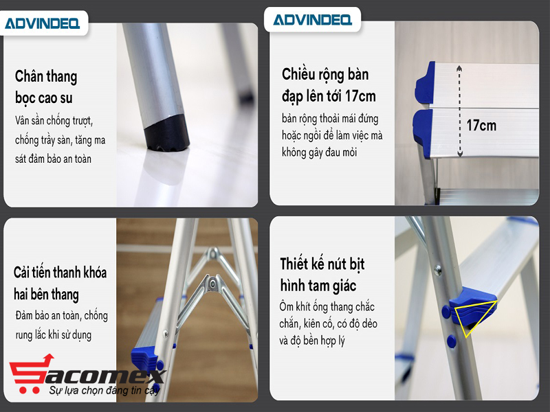  Điểm nổi bật của thang nhôm gấp chữ A Advindeq ADL806