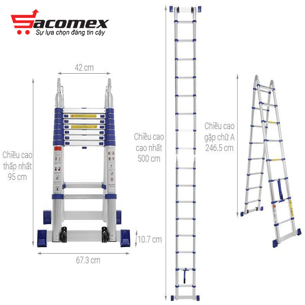 Ưu điểm của thang nhôm rút gọn Advindeq ADT708B