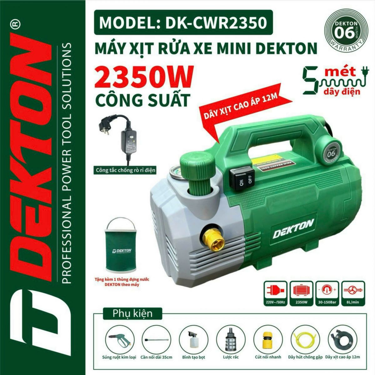 Đặc điểm nổi bật của máy rửa xe Dekton DK-CWR2350