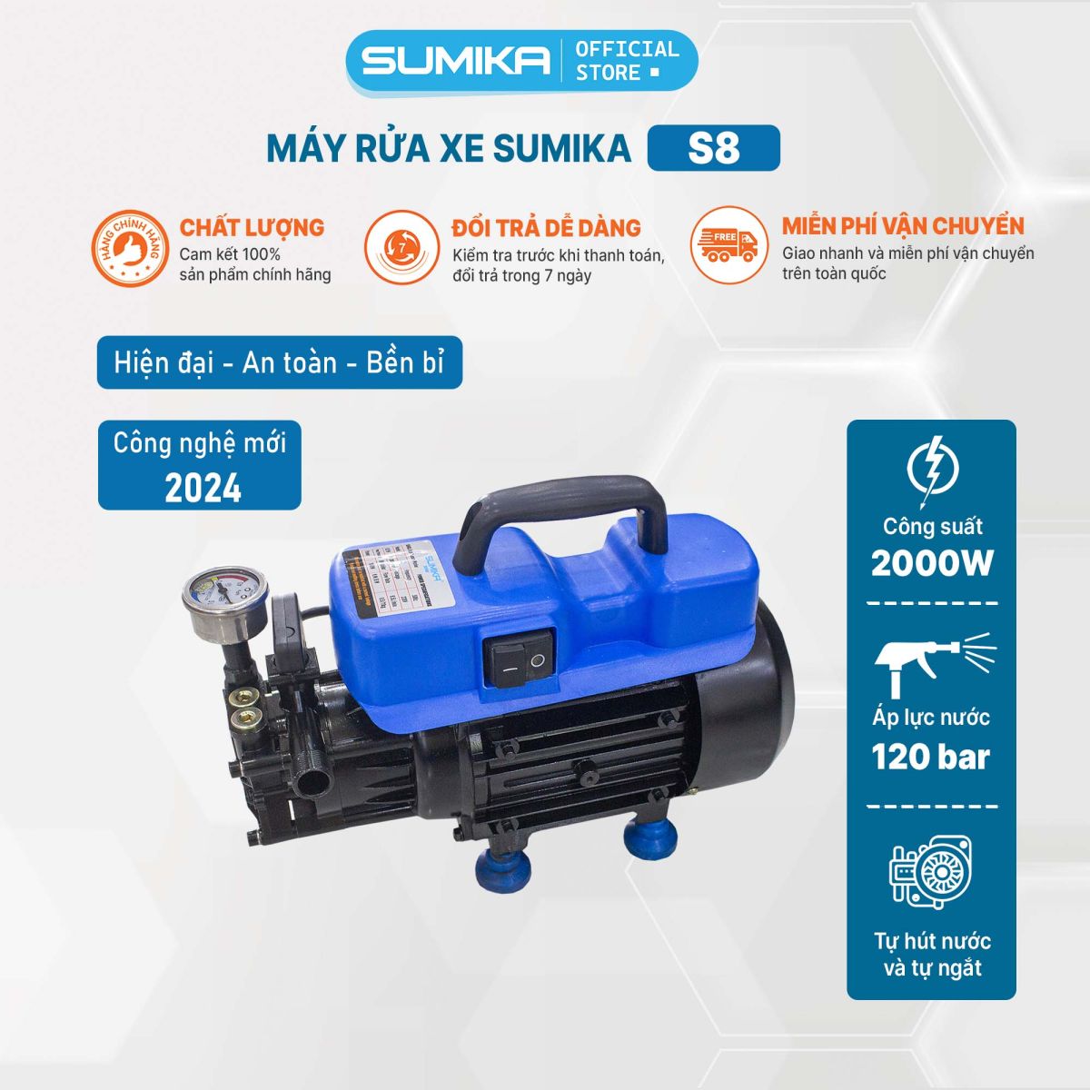 Tính năng nổi bật của máy rửa xe gia đình Sumika S8