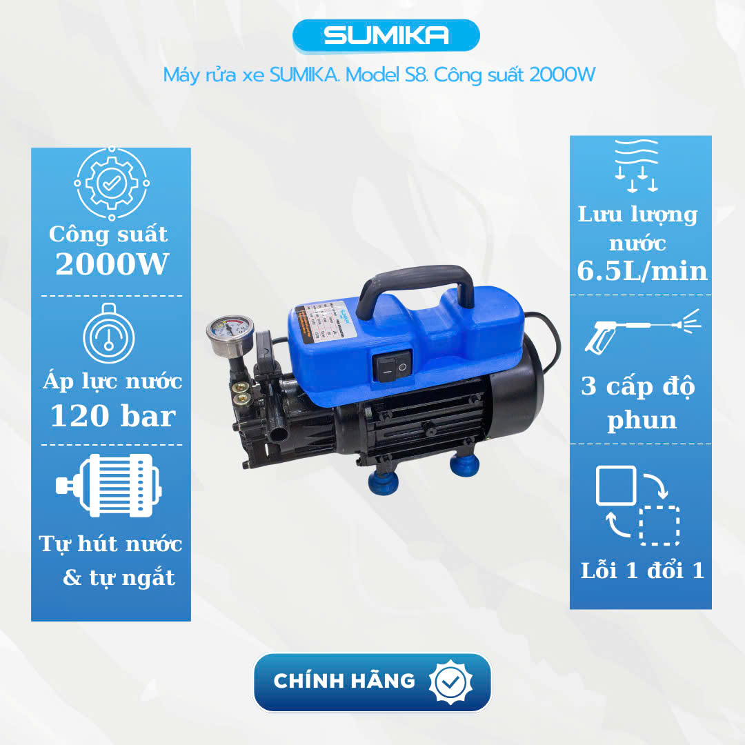 Tính năng nổi bật của máy rửa xe gia đình Sumika S8