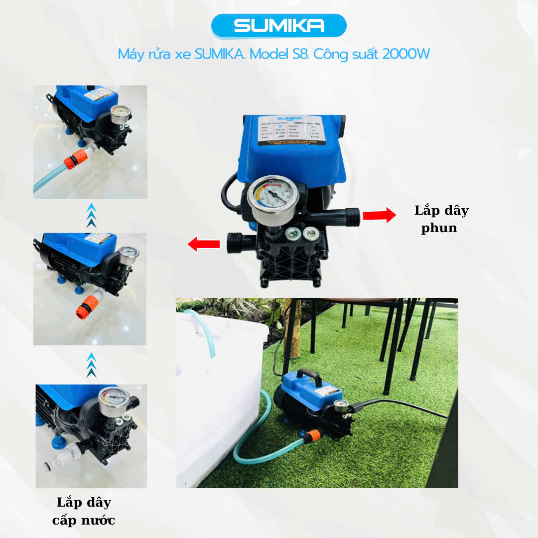 Hướng dẫn sử dụng máy rửa xe Sumika S8