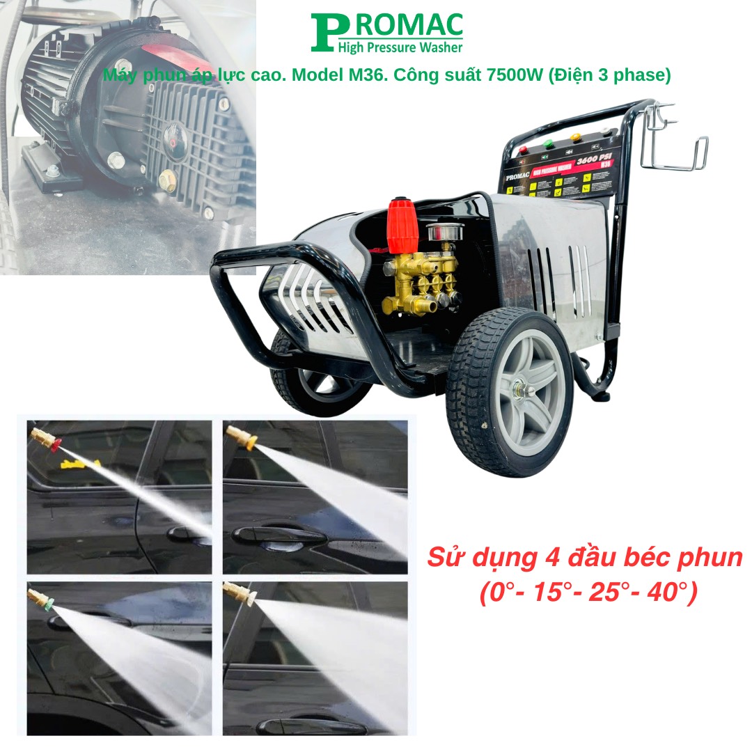 Ưu điểm nổi bật của máy phun rửa áp lực cao Promac M36