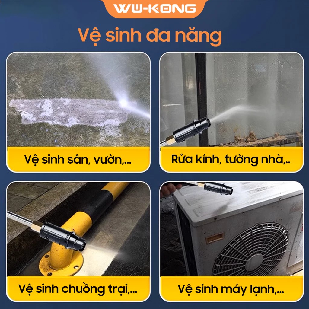 Ứng dụng thực tế của máy rửa xe áp lực cao Wukong WK-01
