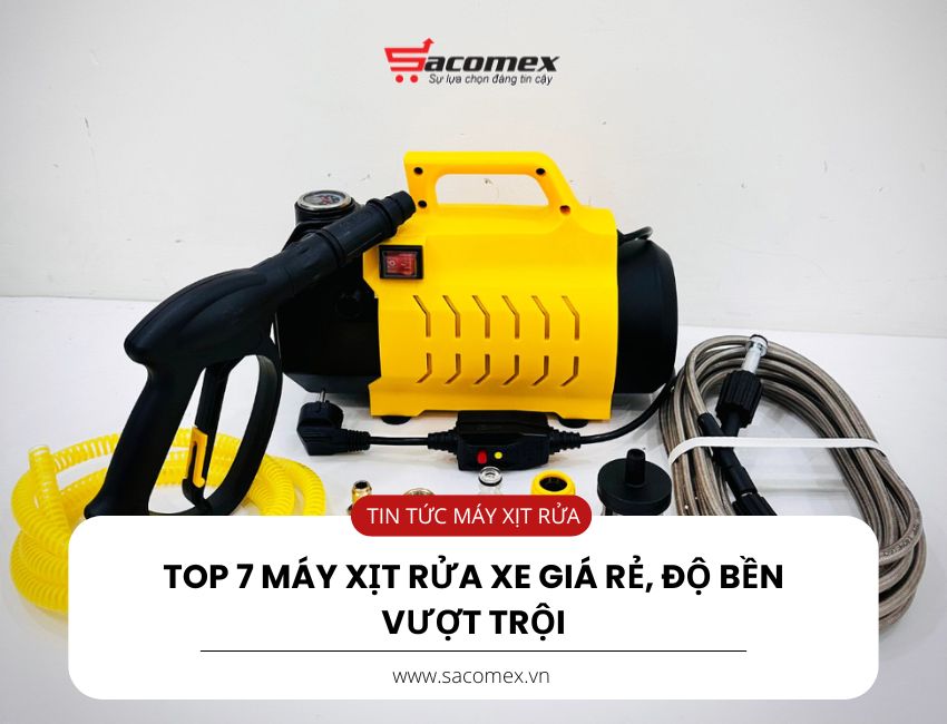 Top 7 máy xịt rửa xe giá rẻ, độ bền vượt trội