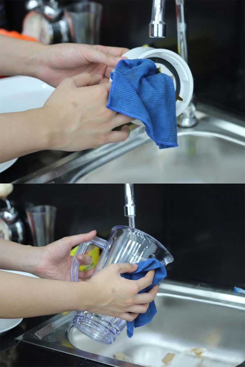 Làm sạch cối xay và lưỡi dao