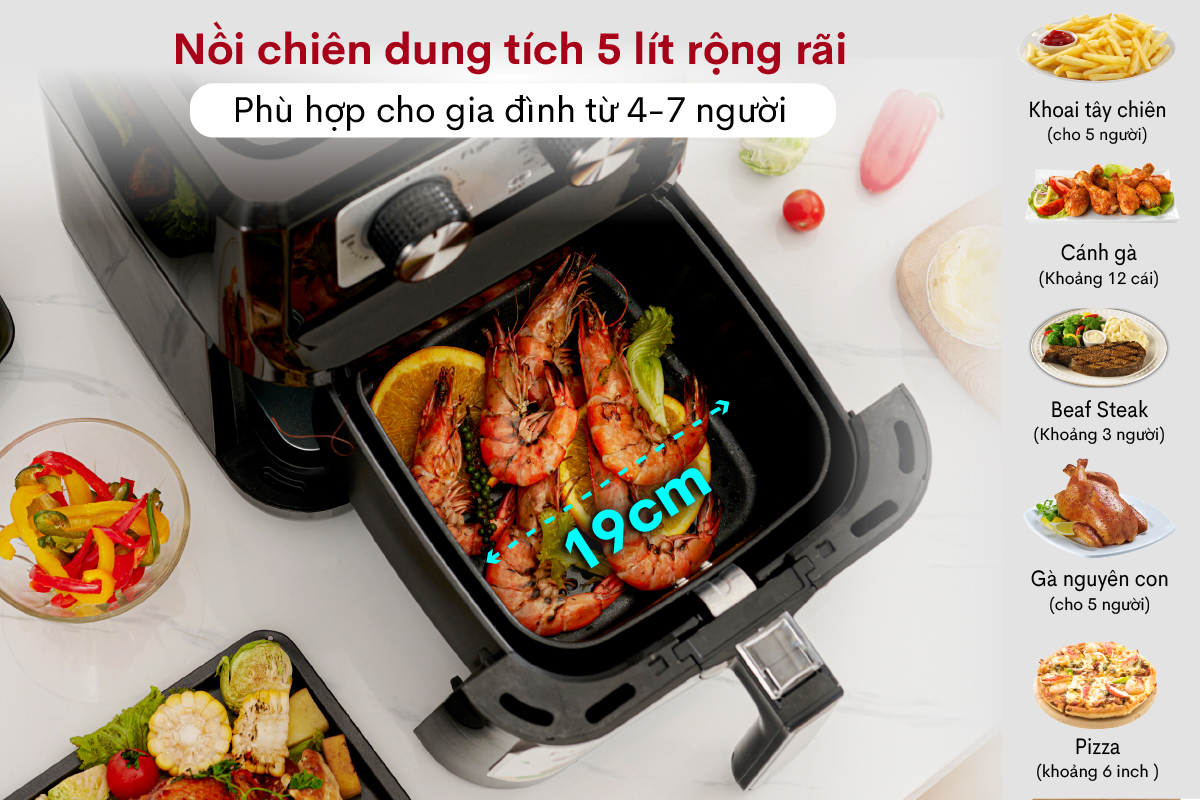 Giới thiệu nồi chiên không dầu Fujihome A5