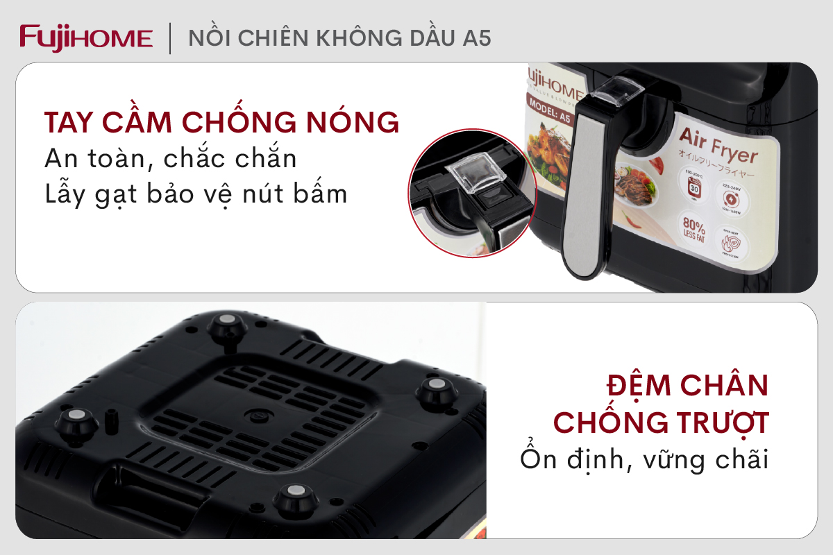 Giới thiệu nồi chiên không dầu Fujihome A5
