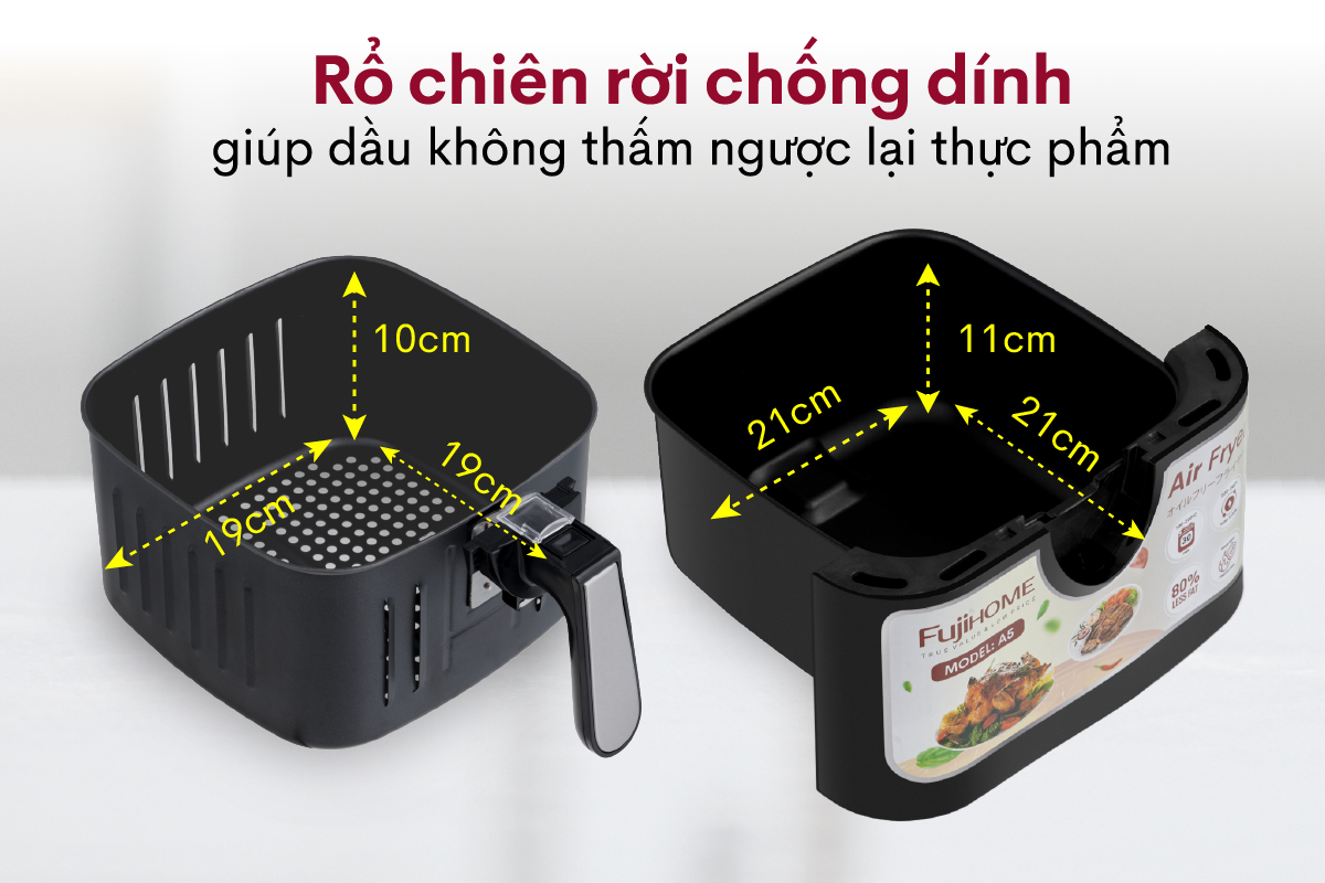 Giới thiệu nồi chiên không dầu Fujihome A5