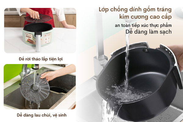 Ưu điểm nổi bật của nồi chiên không dầu Fujihome A4 5Lít