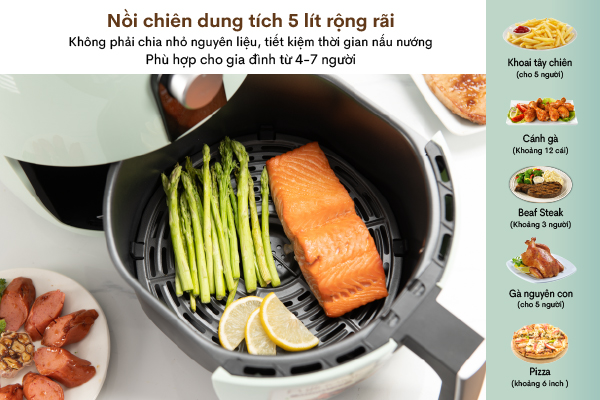  Ưu điểm nổi bật của nồi chiên không dầu Fujihome A4 5Lít