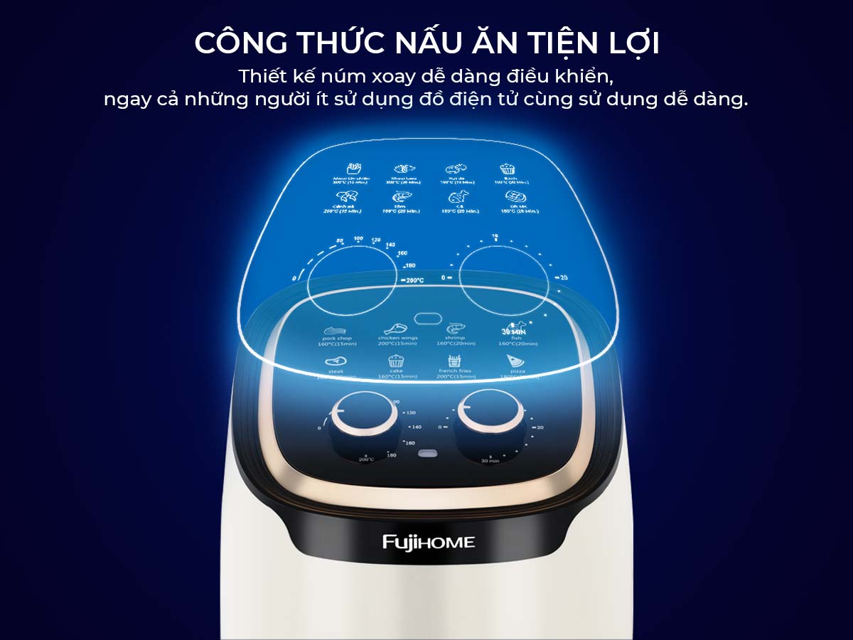 Nồi chiên không dầu Fujihome A4EW 4.5Lít
