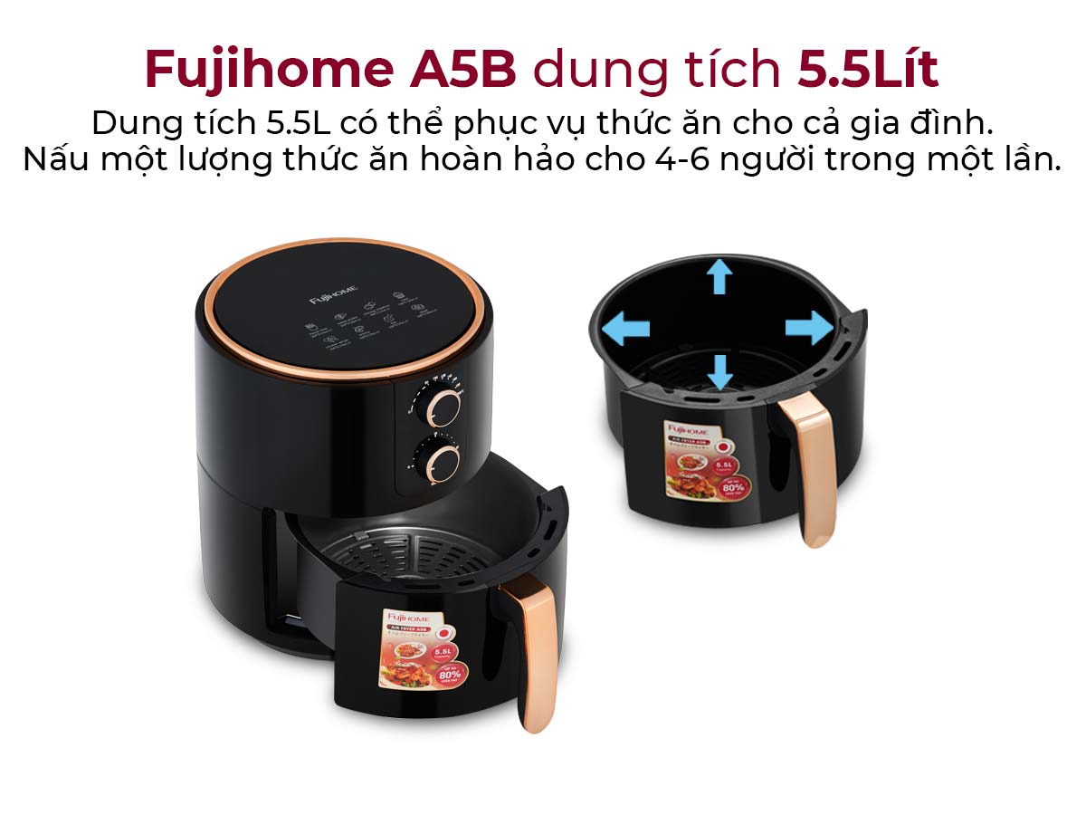 Đặc điểm nổi bật của nồi chiên không dầu Fujihome A5B