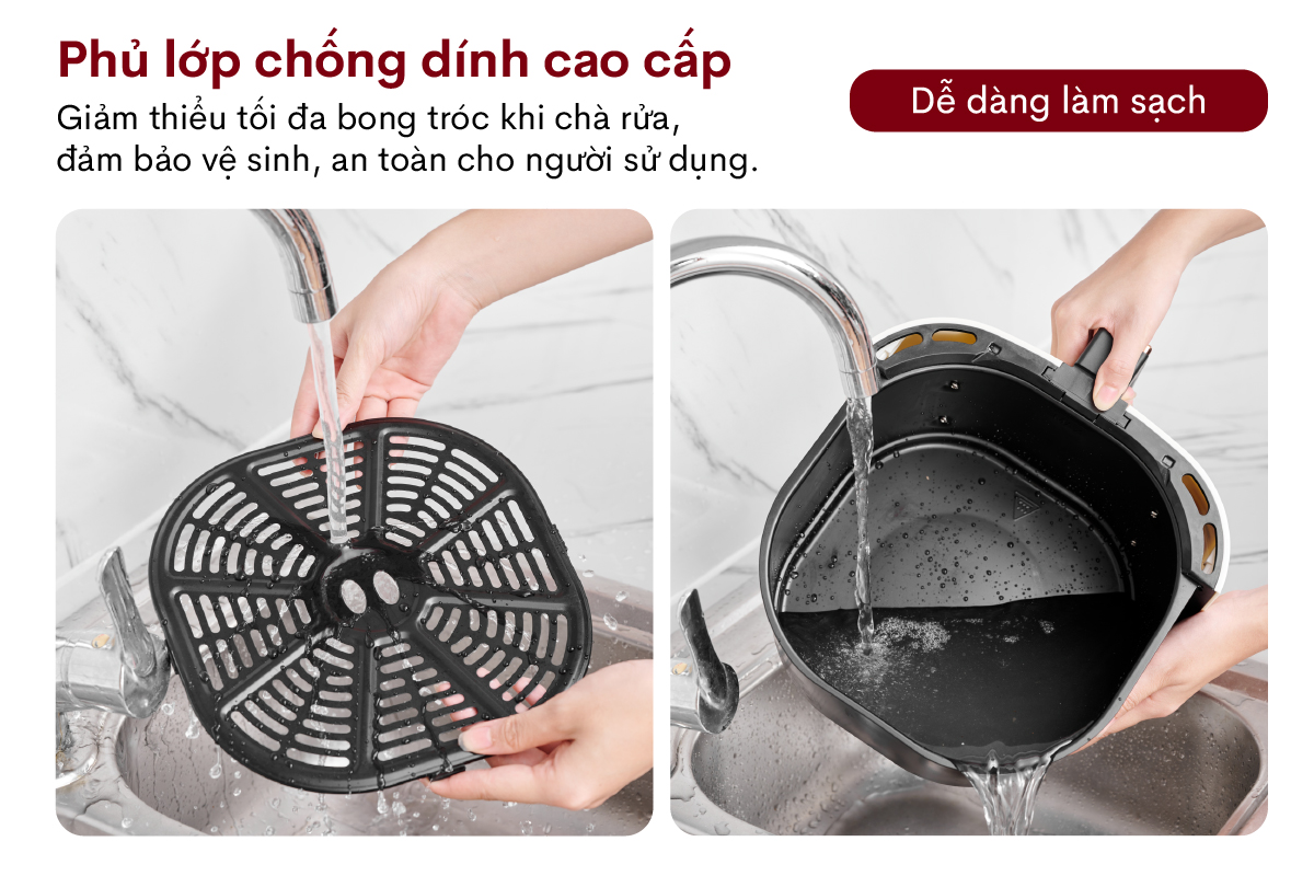 Ưu điểm nổi bật của nồi chiên không dầu Fujihome A6W 6,5Lít