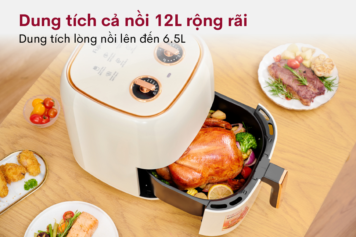Ưu điểm nổi bật của nồi chiên không dầu Fujihome A6W 6,5Lít