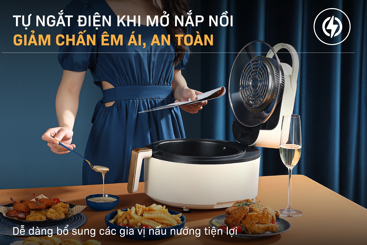 Ưu điểm nổi bật của nồi chiên không dầu Fujihome AG6 6Lít