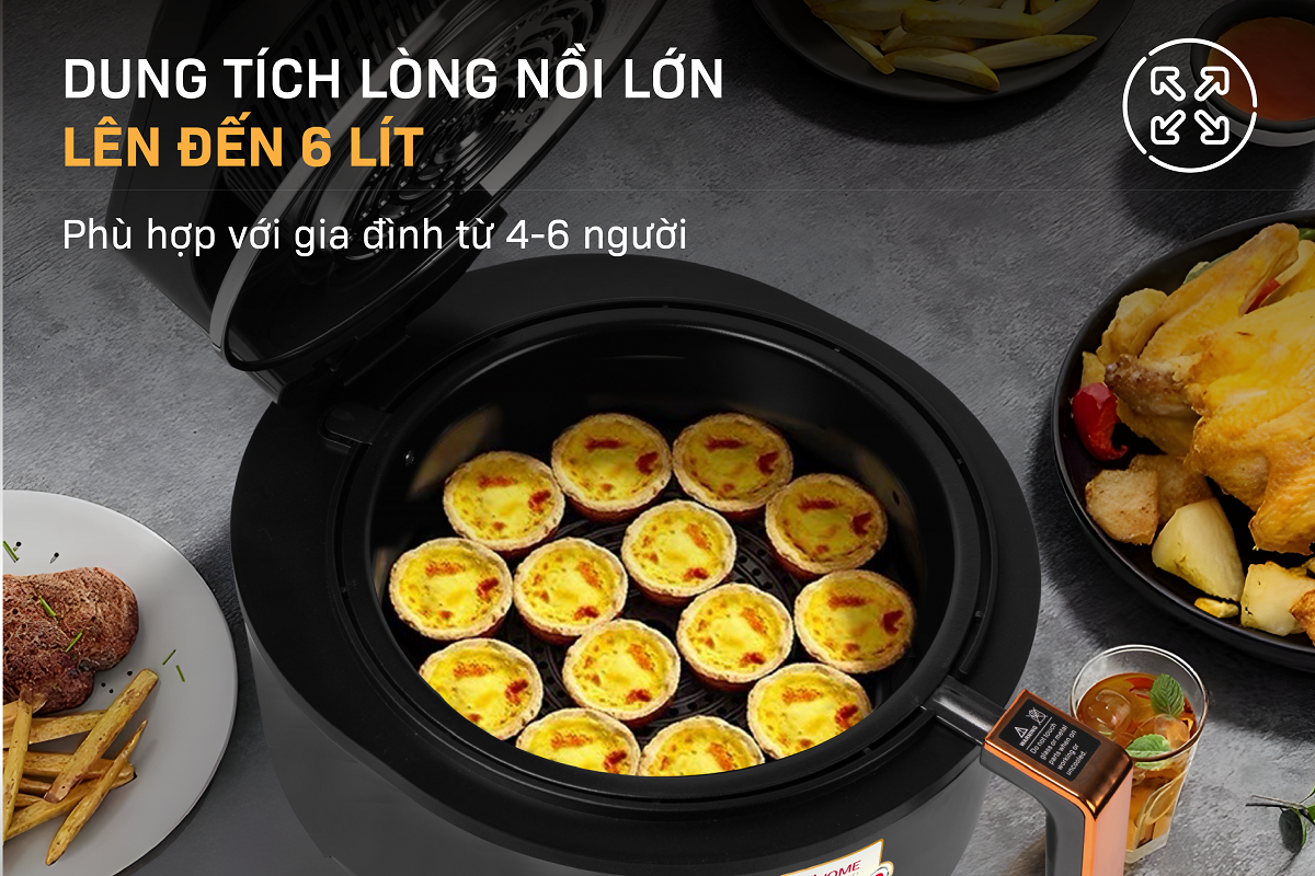 Đặc điểm nổi bật của Nồi chiên không dầu Fujihome AG6D 6Lít