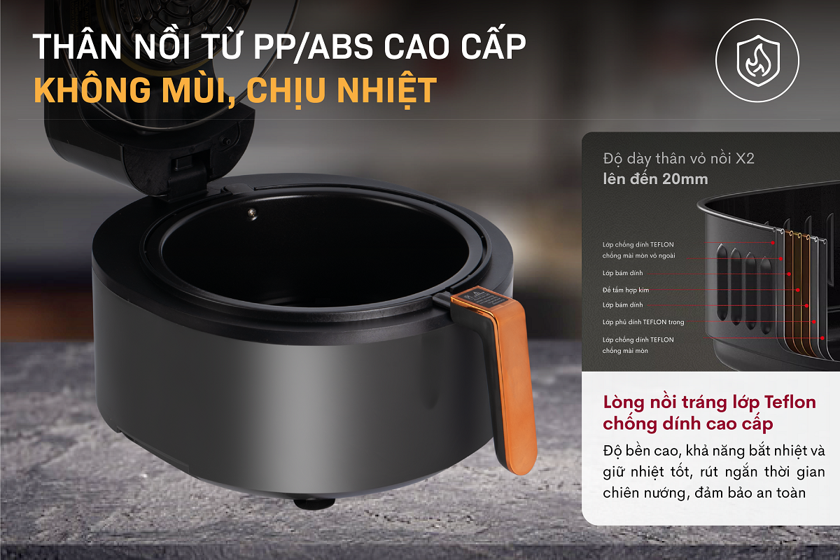 Lý do nên chọn Nồi chiên không dầu Fujihome AG6D 6Lít
