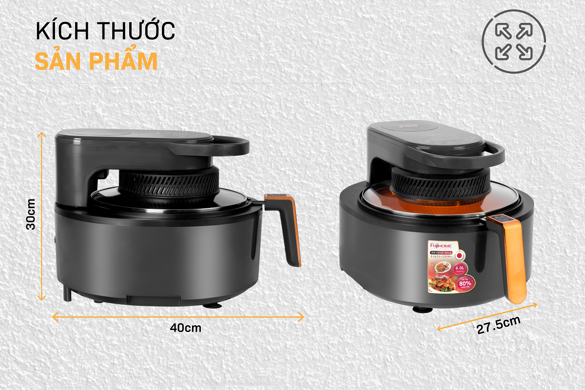 Đặc điểm nổi bật của Nồi chiên không dầu Fujihome AG6D 6Lít