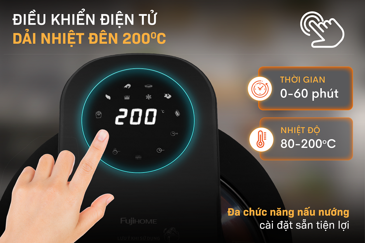 Đặc điểm nổi bật của Nồi chiên không dầu Fujihome AG6D 6Lít