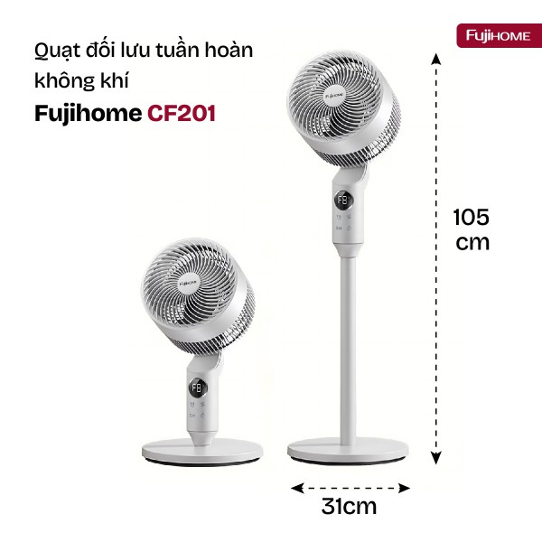 Đặc điểm nổi bật của quạt tuần hoàn không khí Fujihome CF201