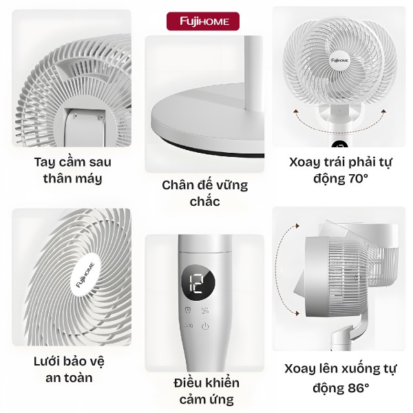 Đặc điểm nổi bật của quạt tuần hoàn không khí Fujihome CF201