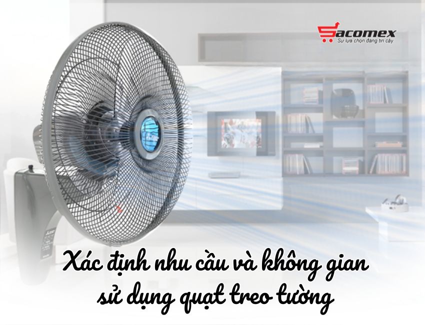 Xác định nhu cầu và không gian sử dụng quạt treo tường
