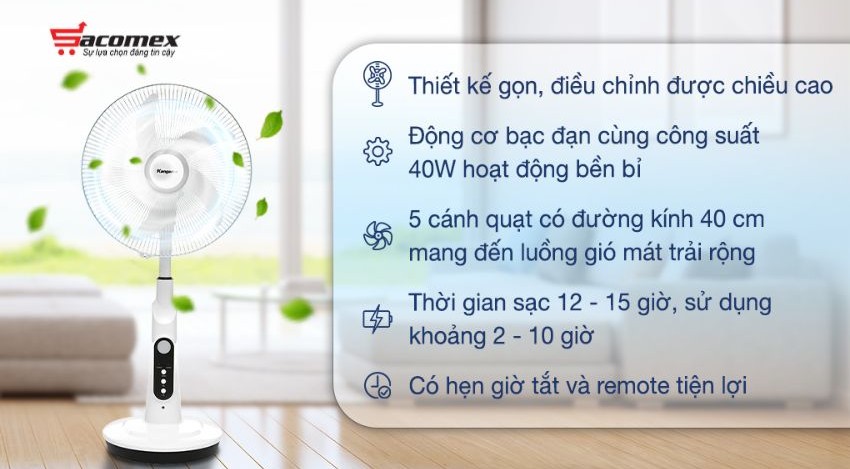 Quạt sạc điện nào tốt nhất hiện nay? Top 5 model đáng mua 2025