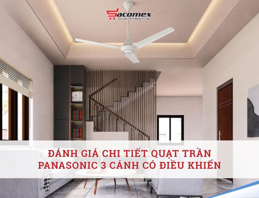 Quạt trần panasonic 3 cánh có điều khiển
