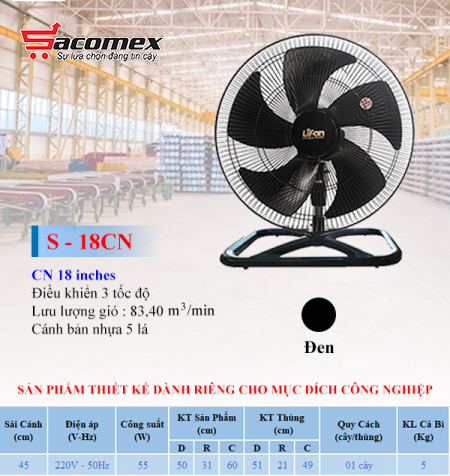 Ưu điểm nổi bật của Quạt sàn công nghiệp Lifan S-18CN