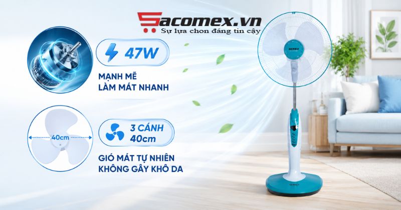 Những ưu điểm vượt trội trên quạt đứng Senko DD868
