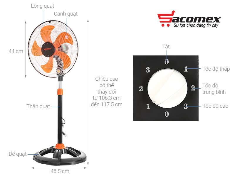 quạt đứng Senko DTS1609