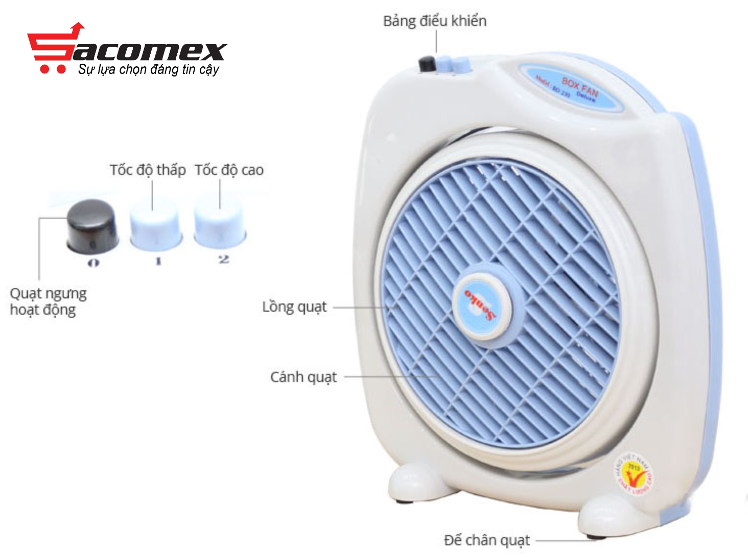 Quạt bàn đảo Senko BD230 