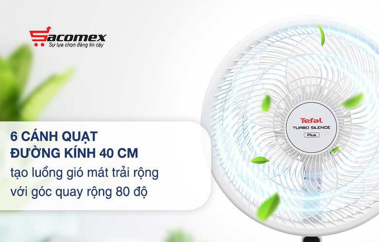 Đặc điểm nổi bật của quạt đứng Tefal Turbo Silence Plus - VH689690