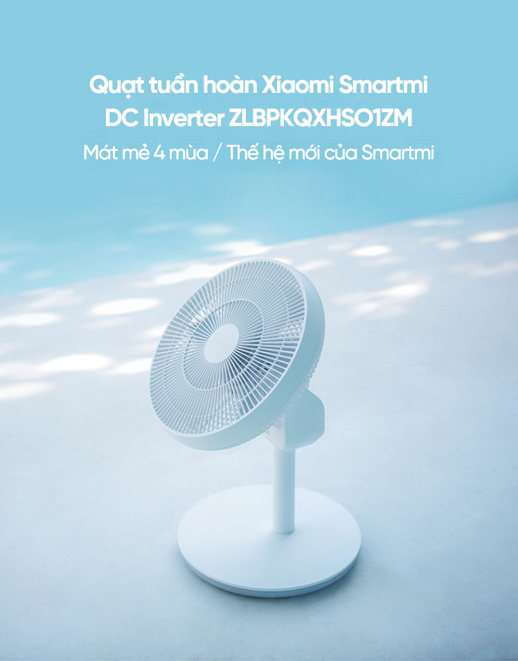  quạt đứng tích điện Xiaomi Smartmi Gen 3 Pro Lite ZLBPKQXHS01ZM 
